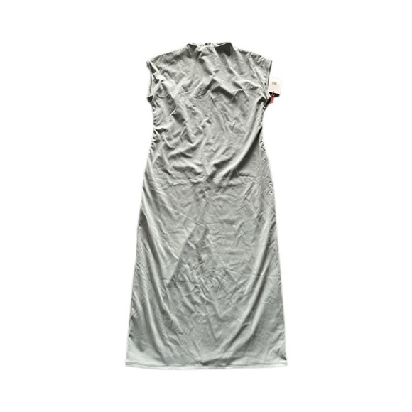 Smooth Edit Funnel Neck Midi Dress Open Edit Teal Pond Women’s Large NWT - Picture 4 of 15